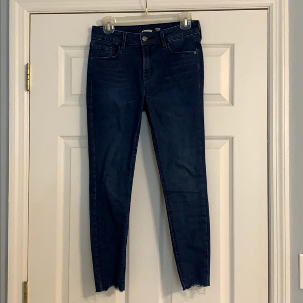 Raw Hem High-Rise Denim Pants